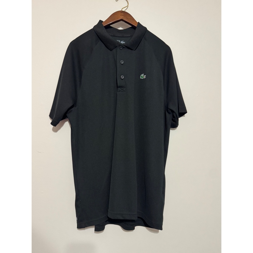Lacoste Sport Mens Ultra Dry Performance Polo Shirt Black Regular Fit XXL FR 7